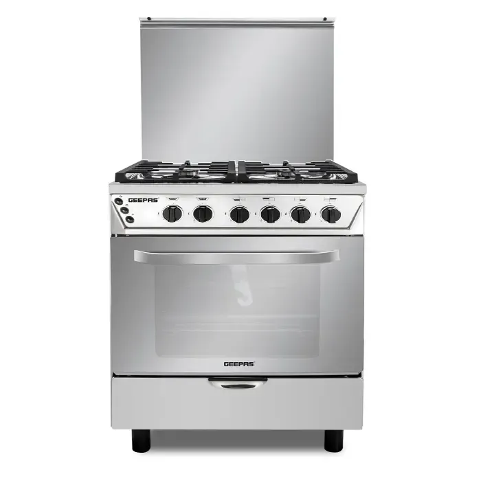 فرن جيباس غاز 90*60 سم – 5 شعلات – فضى GCR9060FSTE