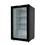 ثلاجة صغيرة باب واحد نيو هاوس 3 قدم زجاج – أسود 125 – L