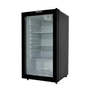 ثلاجة صغيرة باب واحد نيو هاوس 3 قدم زجاج – أسود 125 – L