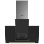 شفاط مطبخ زجاجي البا جداري 90 سم-أسود UNIQE U 90-1100